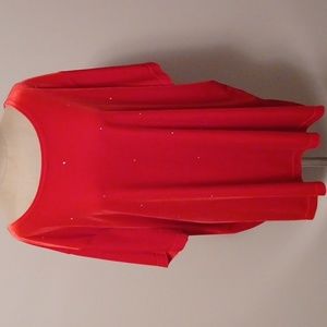 NWOT-Quacker Factory Velour Feel red shirt